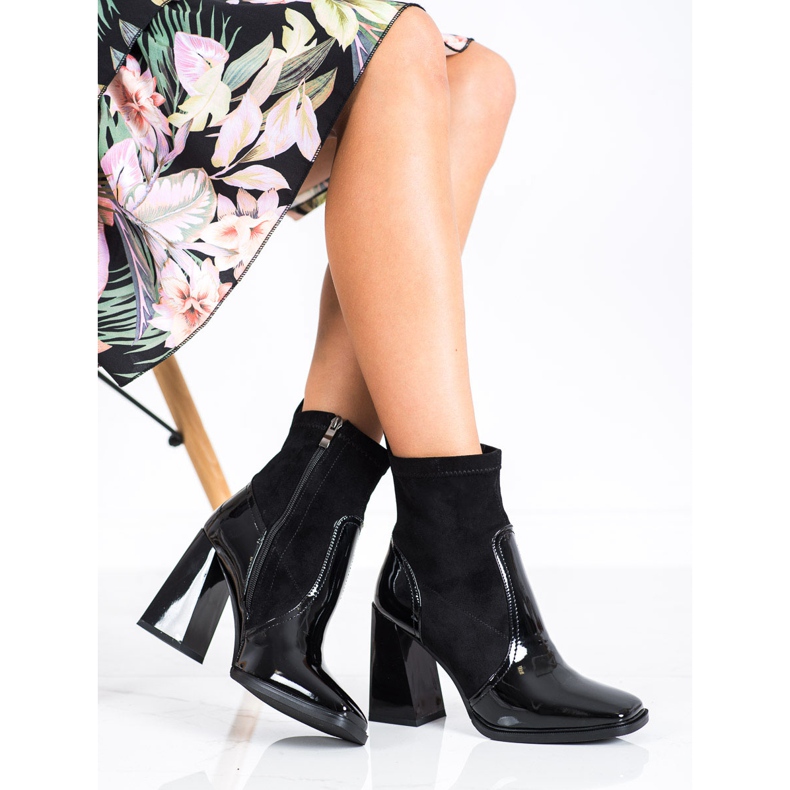 S. BARSKI Čizme na trapezoidnoj peti S.BARSKI crno 2