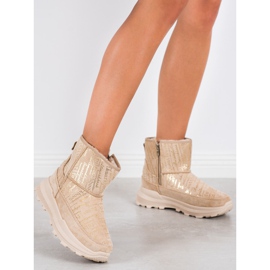 SHELOVET Topli Mukluki na platformi bež 2