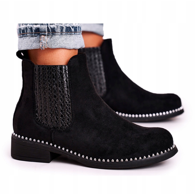 Ženske čizme Jodhpur čizme Suede Black Meagan crna 5