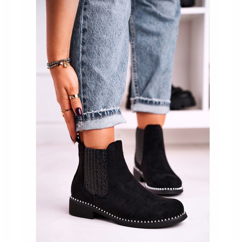 Ženske čizme Jodhpur čizme Suede Black Meagan crna 1