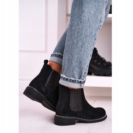 Ženske čizme Jodhpur čizme Suede Black Meagan crna 3