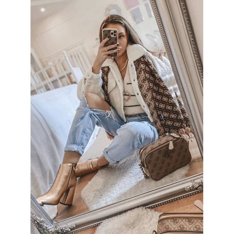 Zlatne gležnjače na stupu Stomp zlatna 2