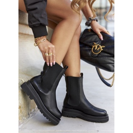 S.Barski Ženske visoke čizme Jodhpur Black Belive crna 2