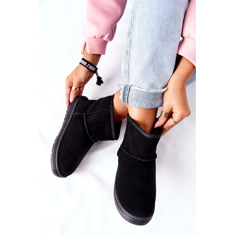 Ženske kožne čizme za snijeg Big Star II274440 Crne crno 2