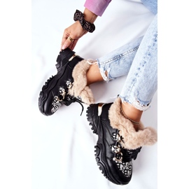 Ženske izolirane sportske cipele Crno srce kuca crna 1