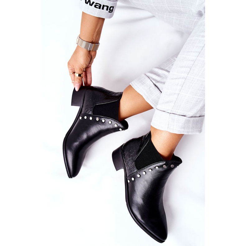 PG1 Ženske čizme Jodhpur čizme Black Barretos crno 2