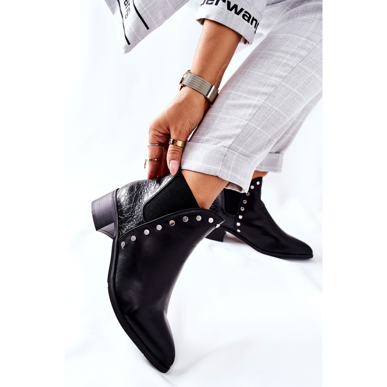 PG1 Ženske čizme Jodhpur čizme Black Barretos crno 1