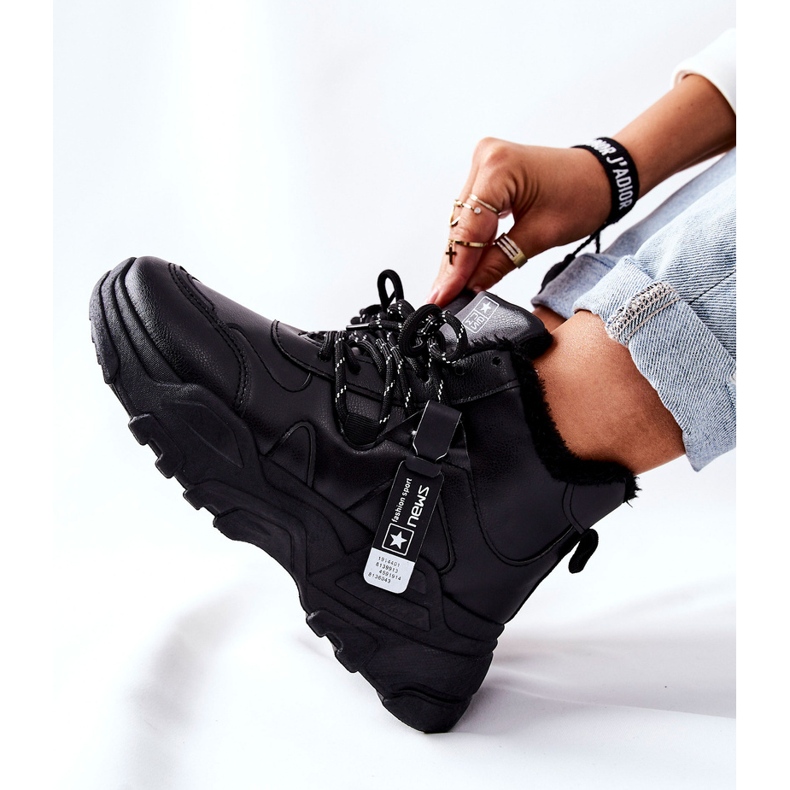 Ženske crne tople tenisice Čizme za snijeg Kaphia crno 2