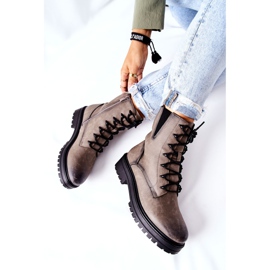 Čizme Radnički zagrijane Sergio Leone Grey TR756 siva 1