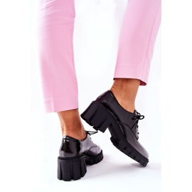 S.Barski Lakirane, vezane crno-sive cipele Mosa siva 1