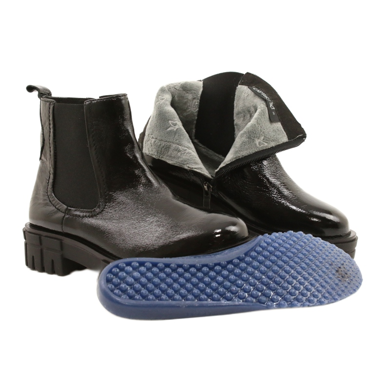 Crne lakirane ženske čizme Caprice 9-25461-27 017 crna 6