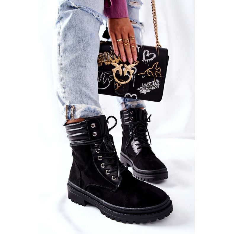 PG1 Ženske čizme antilop crne Deliopis crna 2