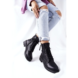 Crne Maisa visoke radne čizme s patentnim zatvaračima crna 2