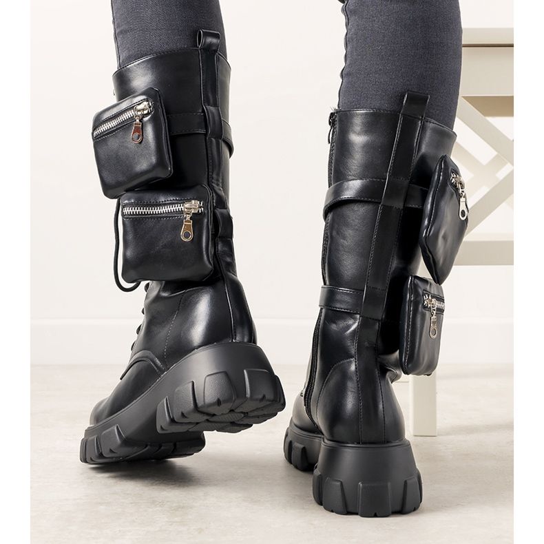 Crne čizme s vrećicama Apolline crna 1