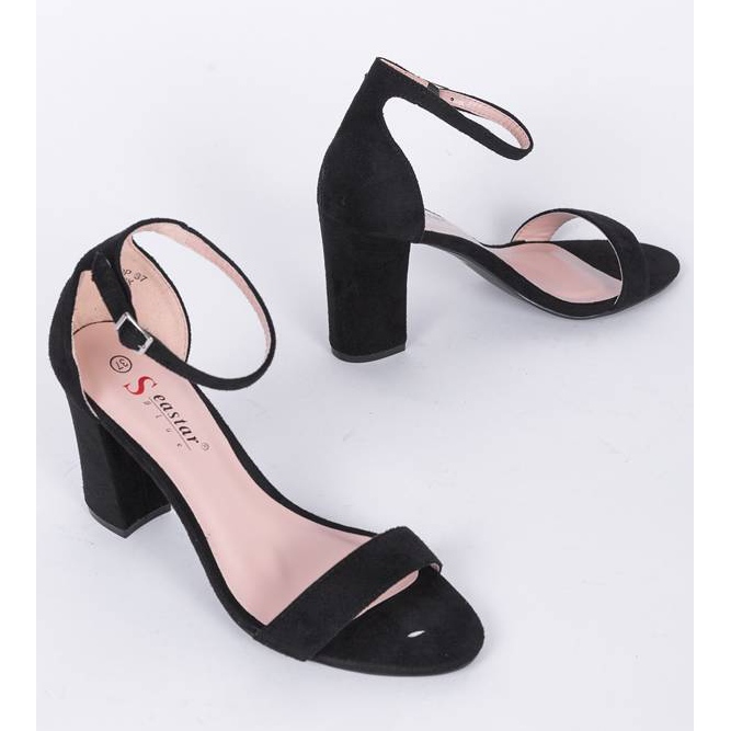 Crne sandale na Bethany stupu crno 1