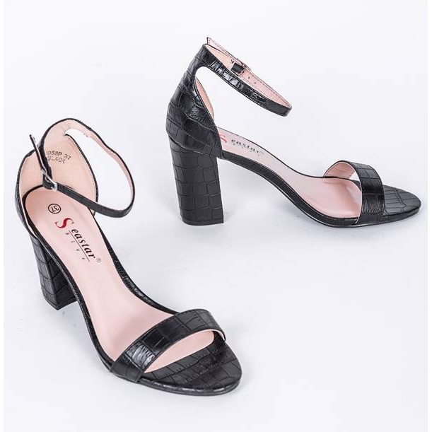 Crne sandale na Millo stupu crna 1