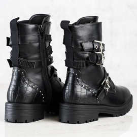 Erynn Crni radnici s ukrasnim kopčama crno 1