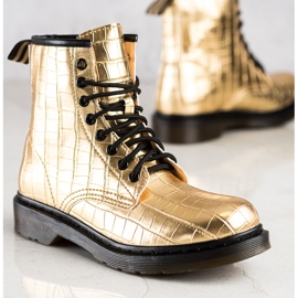 Sweet Shoes Zlatne čizme s eko kožom zlatna 1