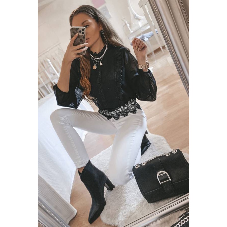 Klasične crne gležnjače na Melanie postu crno 2