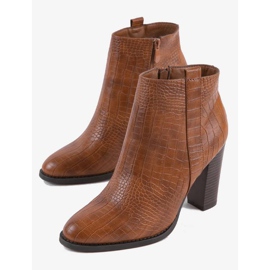 Deve čizme na krokodilskom stupu s uzorkom Remini smeđa 2