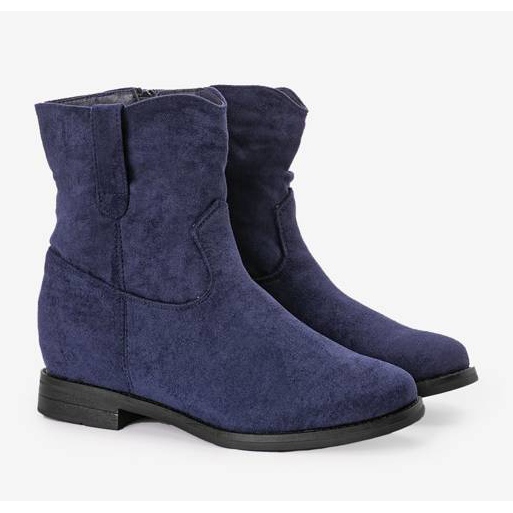 Tamnoplave čizme na prekrivenoj peti Buenna na klin mornarsko plava plava 2