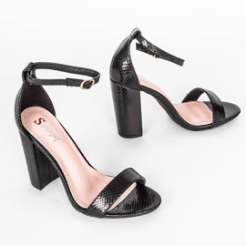 Crne sandale na stupu Penelope crna 1