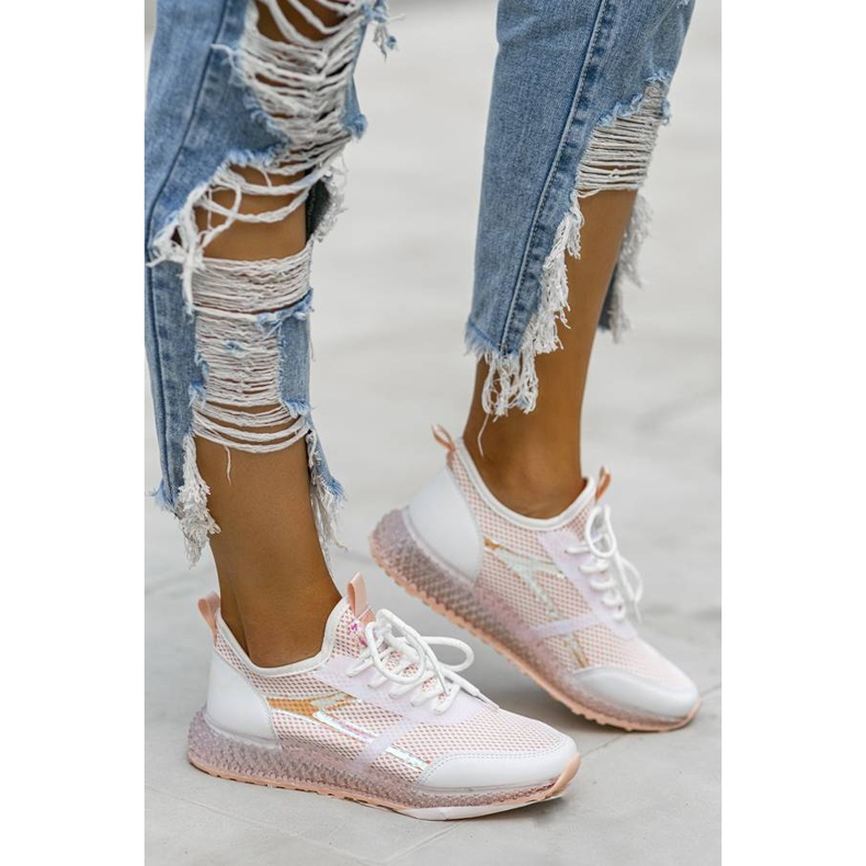 Bijele patike s ukrasima Lil bijela ružičasta 1