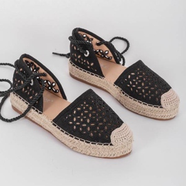 Crne ažurne espadrile Peekaboo crna 1