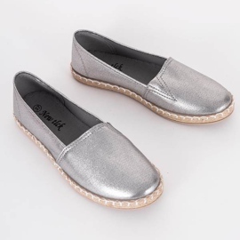 Srebrne metalik espadrile od Big Girl srebro 1