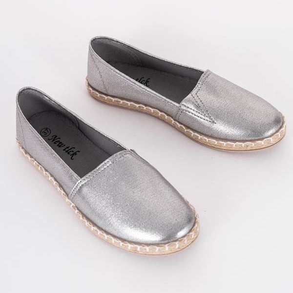 Srebrne metalik espadrile od Big Girl srebro 1