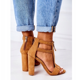 PS1 Sandale od antilopa na camel folly baru smeđa 2