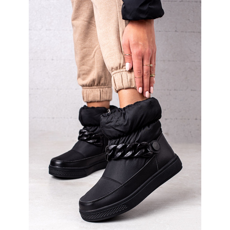 S. BARSKI Snježne čizme s lancem S.BARSKI crna 1