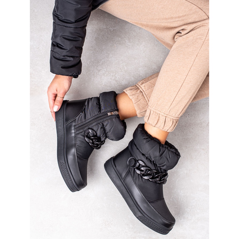 S. BARSKI Snježne čizme s lancem S.BARSKI crno 2