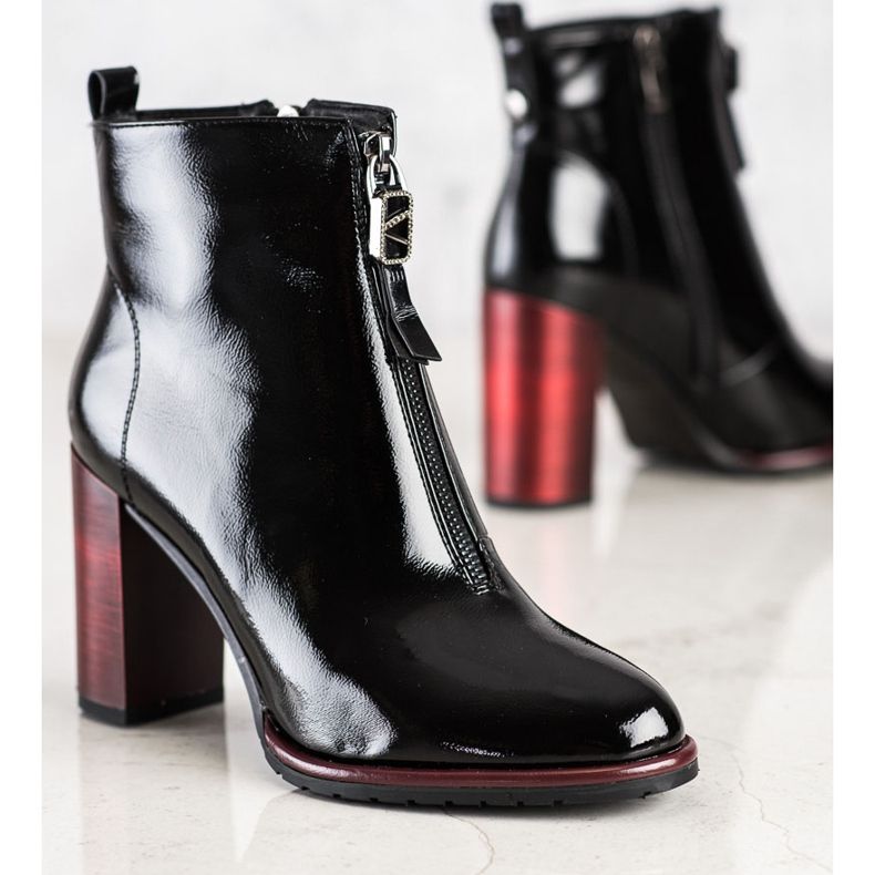 S. BARSKI Elegantne čizme lakirane S.BARSKI crna 2