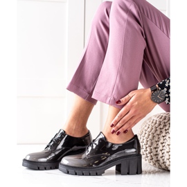 S. BARSKI Lakirane cipele S.BARSKI crna siva 1