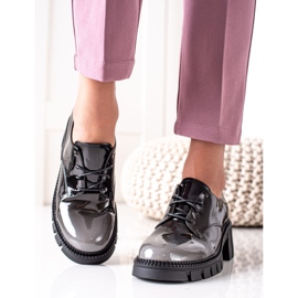 S. BARSKI Lakirane cipele S.BARSKI crno siva 2