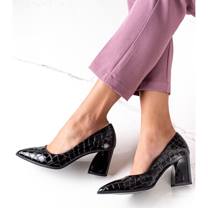 S. BARSKI Pumpe s eko kožom S.BARSKI crno 1