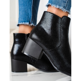 Svjetlucave čizme Sergio Leone sa zmijskim printom crna 1