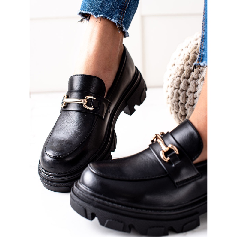 Diamantique Loaferi od eko kože crna 2