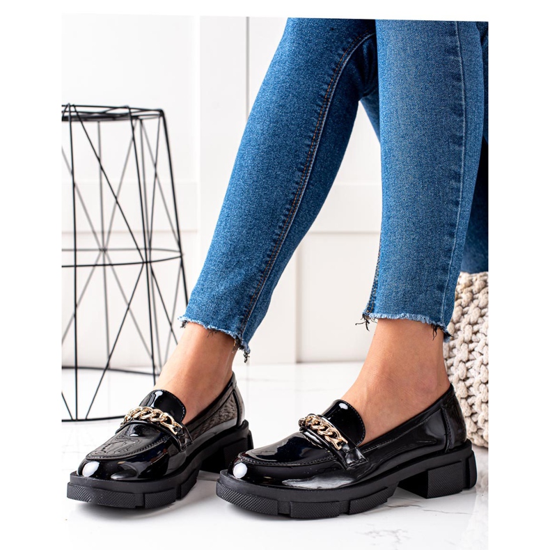 Goodin Crne modne mokasine crno 2