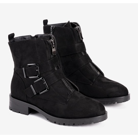 Crne ženske čizme od gležnjača Seashell crna 1