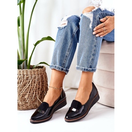 Lakirane cipele na klin POTOCKI 12032 Crna 3