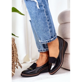 Lakirane cipele na klin POTOCKI 12032 Crna crno 4