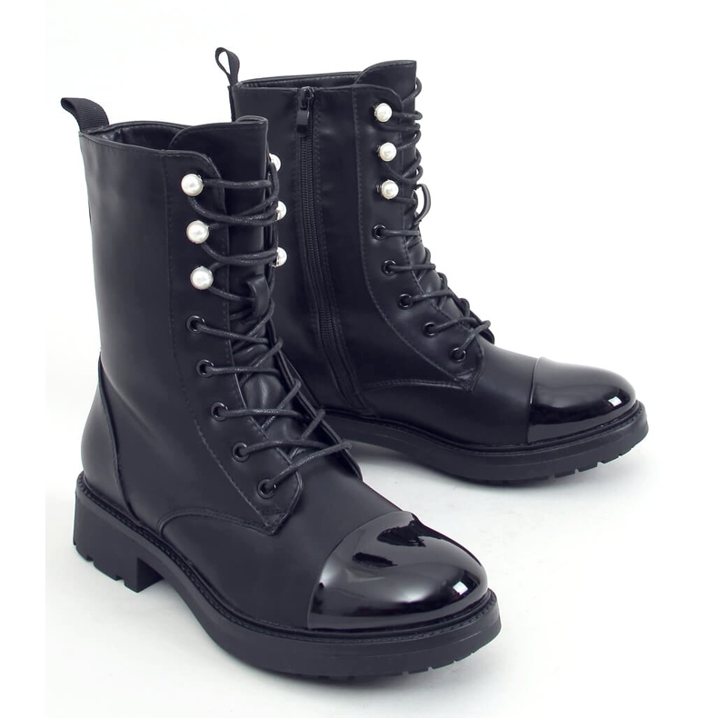 Crna Radnice za žene s biserima 4343 Crna crno 2