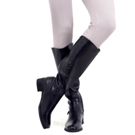 Crne ženske jahaće čizme BH311 Black Pu crna 1