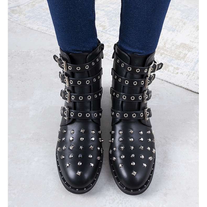 Crne, bogato ukrašene ženske čizme iz Meiera crna 1