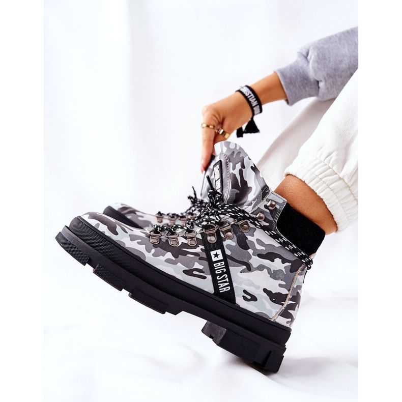 Kožne hvataljke Čizme Big Star II274368 Moro Crna bijela 2