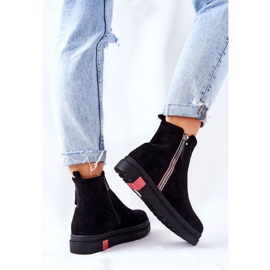 PS1 Suede Booties Jodhpur čizme Na platformi Black Nessa crna 2
