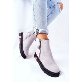 PS1 Suede Booties Jodhpur čizme na platformi Grey Nessa siva 1