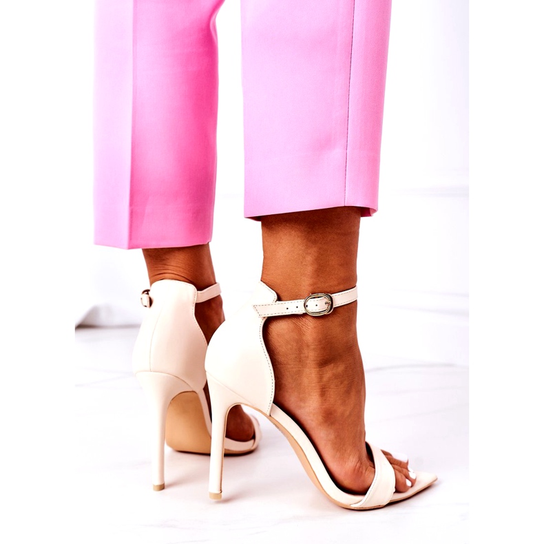 Elegantne sandale na štiklu Lu Boo Bež 4